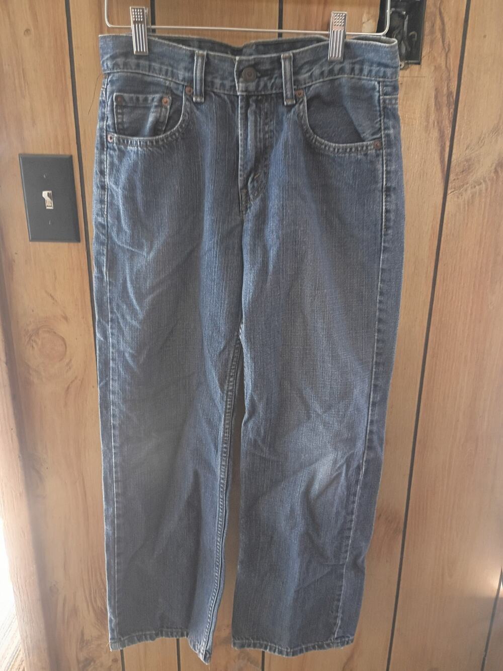 Levi's 550 Boys Jeans 14 Regular 27x27 Relaxed Fit Tapered Light Wash Denim